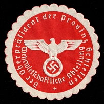 The Supreme President of the Province, Military Economics Department, Mail Seal Label, Germany
