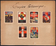 1914 British Red Cross, Stock of Cinderellas, Non-Postal Stamps, Labels, Advertising, Charity, Propaganda