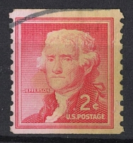 1954-68 2c USA, Liberty Issue (Sc. 1033, MISSED Perforation, Print Error, Canceled)