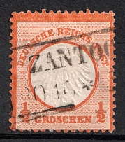 1872 1/2gr German Empire, Germany (Mi. 14, Canceled, CV $80)