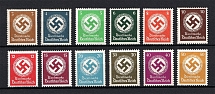 1934 Third Reich, Germany Official Stamps (Signed, Full Set, CV $65, MNH)