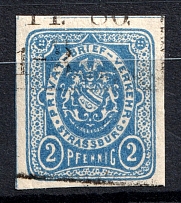 1886 Strasbourg Courier Post, Germany (CV $20, Canceled)