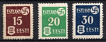 1941 Estonia, German Occupation, Germany (Mi. 1 y - 3 y, Full Set, CV $70)