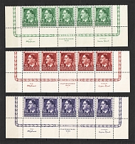 1944 General Government, Germany (Strips, Control Text, Full Set, MNH)