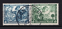 1933 Third Reich, Germany (Pair, Canceled, CV $50)