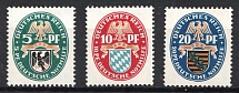 1925 Weimar Republic, Germany (Mi. 375 - 377, Full Set)