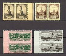 1953 USSR Views of Leningrad Pairs (Full Set, MNH)