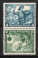 1933 Third Reich, Germany, Wagner, Tete-beche, Zusammendrucke (Mi. SK 19, CV $90)