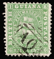 1862-65 24с British Guiana, South America, British Colonies (SG 50, Canceled, CV $150)