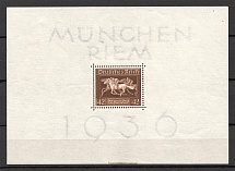 1936 Germany Third Reich Block Sheet №4 (CV $38, MNH)
