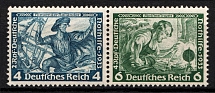 1933 Third Reich, Germany, Wagner, Se-tenant, Zusammendrucke (Mi. W 49, CV $30)