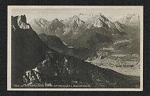 1936 View from mount of Mittenwald Photo Postcard