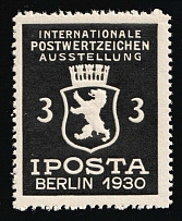1930 '3' Berlin, 'IPOSTA', International Postage Stamp Exhibition, Germany (MNH)