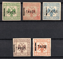 1921 Mirdite District 'Takse' overprint, Albania (Gray Paper)