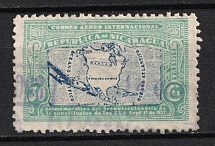 1937 30c Nicaragua, Airmail (Great Lakes MISSED, Print Error, Canceled, CV $40)