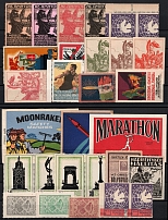 Europe, Stock of Cinderellas, Non-Postal Stamps, Labels, Advertising, Charity, Propaganda (#185B)