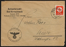 1938 Official mailing franked with Scott 084