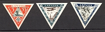 1933 Latvia Airmail (Imperf, Full Set, CV $155)