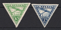 1921 Latvia Airmail (Perforated, Full Set, CV $10)