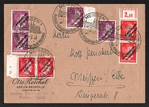 1945 (27 Jul) Meissen, Germany Local Post, Cover (Mi. 32 b, 33, 34, Special Cancellation, CV $440)