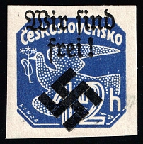 1939 12h Moravia-Ostrava, Bohemia and Moravia, Germany Local Issue (Mi. 37, Type I, Signed, CV $70, MNH)