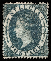 1860 4d Saint Lucia, British Colonies (SG 2a, CV $330)