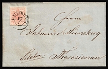 1858 (27 Jul) Austria-Hungary, Cover from Rumburk to Teschen franked with 3kr