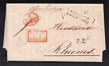 1835 Cover from St. Petersburg to Reims, France  (Dobin 1.10a - R4, in Russian)