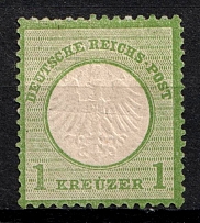 1872 1kr German Empire, Small Breast Plate, Germany (Mi. 7, CV $1,200)