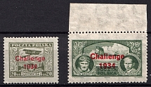 1934 Poland, Airmail (Mi. 289 - 290, Full Set, CV $50)