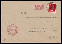 1945 Germany Local Post, Cover from Elterlein to Dresden