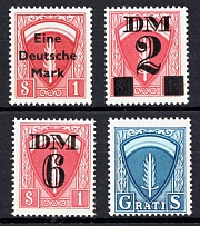 Revenue Stamps of the Allied Military Government for Travel Permits, Germany, Cinderellas (MNH)