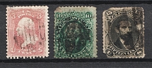 1861-67 USA (Mi. 18-22, Canceled, CV $200)