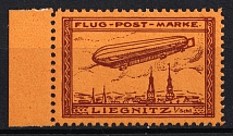 1913 Liegnitz Germany Zeppelin Special Flights Red (Official Reprint, MNH)