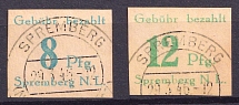 1946 Spremberg (Lower Lusatia), Germany Local Post (Mi. 23 B, 24 B, Unofficial Issue, Full Set, Canceled, CV $340)