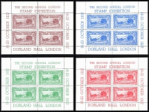 1937 2d Annual London Stamp Exhibition, Great Britain - New York, United States, Stock of Cinderellas, Non-Postal Stamps, Labels, Advertising, Charity, Propaganda, Souvenir Sheets