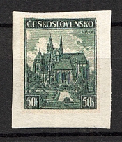 1938 Czechoslovakia 50 H (Probe, Proof, Signed, MNH)