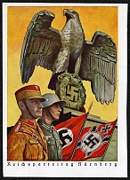 1939 Reich party rally of the NSDAP in Nuremberg. SA and SS man. UNISSUED, PROBE on Painting Canvas