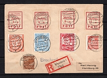 1946 Germany Soviet Russian Occupation Zone mixed franking Strausberg Local R cover to Hamb CV 430 EUR