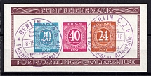 1946 Allied Zone of Occupation, Germany, Souvenir Sheet (Mi. Bl. 12 B, Berlin Postmark, CV $290)