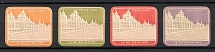 1900 The Street of Nations, Paris, France, Stock of Cinderellas, Non-Postal Stamps, Labels, Advertising, Charity, Propaganda (MNH)