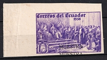 1939 Ecuador (DOUBLE Printing, Print Error, Specimen)