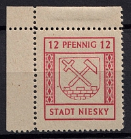 1945 12pf Niesky (Oberlausitz), Germany Local Post (Mi. 2, Corner Margin, CV $200, MNH)