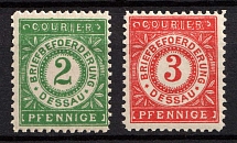 1915 Dessau, Germany Local Post, Private City Mail (Mi. 7 - 8, Full Set)