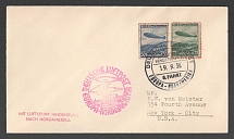 1936 (19 Sep) Germany, Hindenburg airship airmail cover from Frankfurt to New York (United States), Flight to North America 'Frankfurt - Lakehurst' (Sieger 437 A)