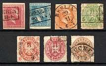 1858-61 Prussia, Germany, Stock of Stamps (Canceled)