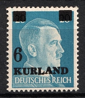 1945 6 on 20pf Occupation of Kurland, Germany (Signed, CV $30, MNH)