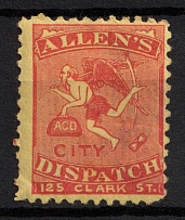1882 Allen's City Dispatch, Chicago, III, United States, Locals (Sc. 3L3)
