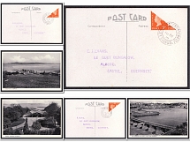 1940-41 Guernsey, German Occupation, Germany Postcards (Mi. II, Guernsey Postmark, CV $160)