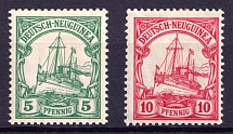 1914-1919 New Guinea, German Colonies, Kaiser’s Yacht, Germany (Mi. 21 - 22)